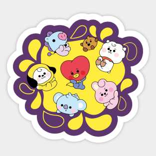 Adorable characters Sticker